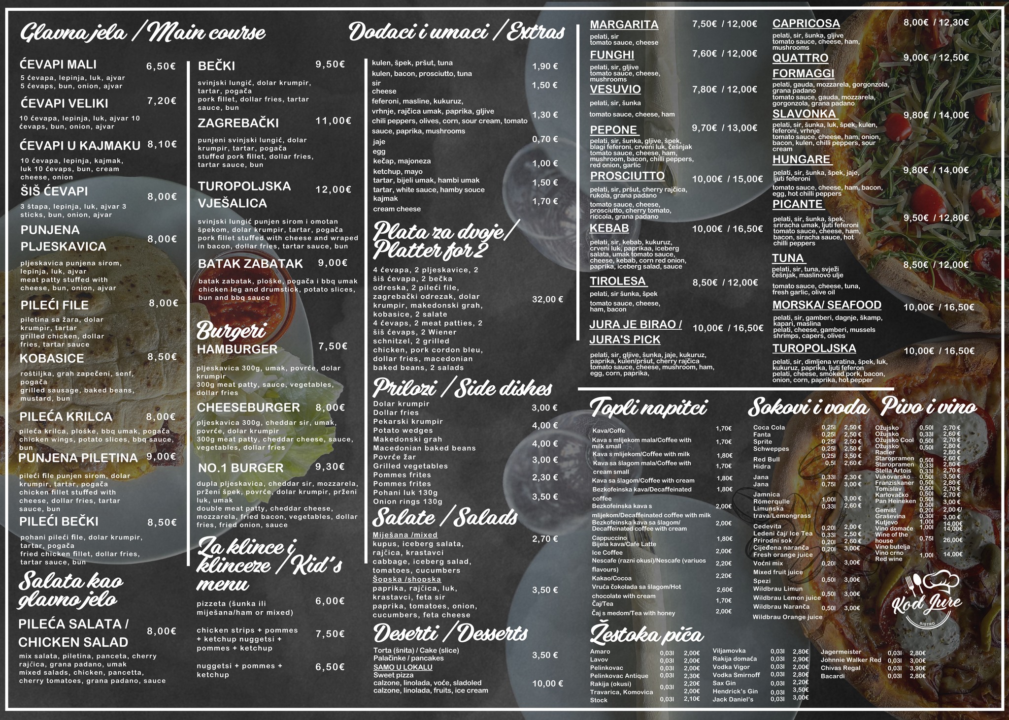 Jelovnik Bistro Kod Jure